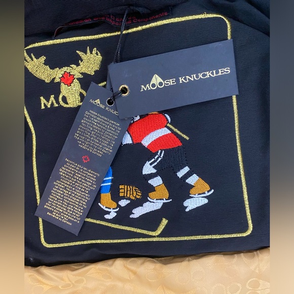 COPY - Moose Knuckles- Ballistic Fur Gold Bomber Jacket - Picture 4 of 7